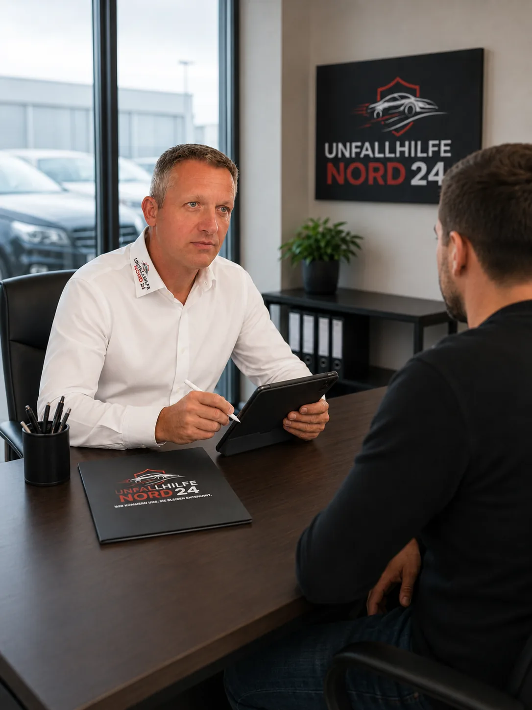 Persönliche Rechtsberatung im Büro der Unfallhilfe Nord 24